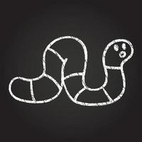 Worm Chalk Drawing vector