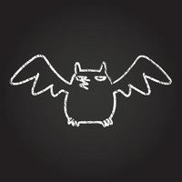 Bat Chalk Drawing vector