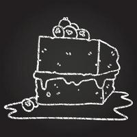 Chocolate Cake Chalk Drawing vector
