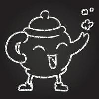 Teapot Chalk Drawing vector