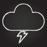 Storm Cloud Chalk Drawing vector