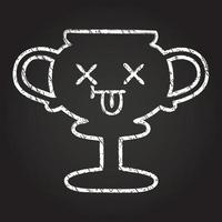 Trophy Chalk Drawing vector