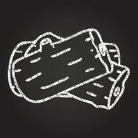 Logs Chalk Drawing vector