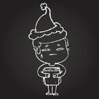 Christmas Man Chalk Drawing vector