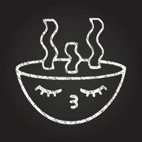 Hot Noodles Chalk Drawing vector