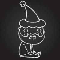 Christmas Man Chalk Drawing vector