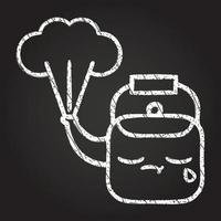 Steaming Kettle Chalk Drawing vector