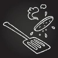 Flipping Burger Chalk Drawing vector