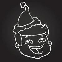 Christmas Man Chalk Drawing vector