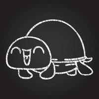 Happy Turtle Chalk Drawing vector
