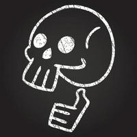 Spooky Skull Chalk Drawing vector