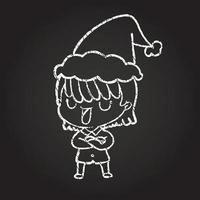 Festive Singer Chalk Drawing vector