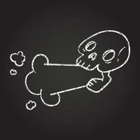 Spooky Skull Chalk Drawing vector