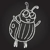 Beetle Chalk Drawing vector