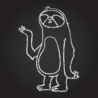 Sloth Chalk Drawing vector