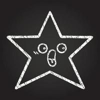 Shocked Star Chalk Drawing vector