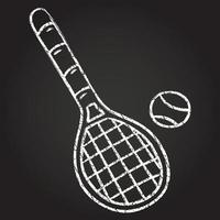 Tennis Racket Chalk Drawing vector