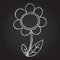 Sunflower Chalk Drawing vector