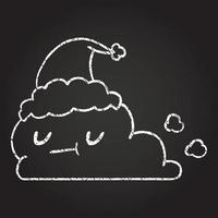 Festive Cloud Chalk Drawing vector