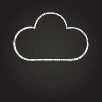 Rain Cloud Chalk Drawing vector