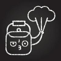 Boiling Kettle Chalk Drawing vector