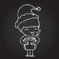 Christmas Man Chalk Drawing vector