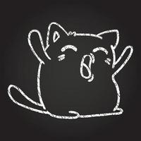 Singing Cat Chalk Drawing vector