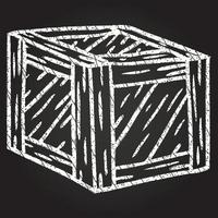 Crate Chalk Drawing vector