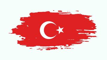 bandera plana de grunge de turquía vector