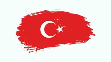Professional Turkey grunge flag vector