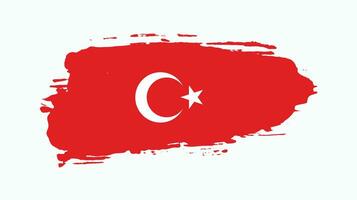 Faded grunge texture Turkey professional flag design vector