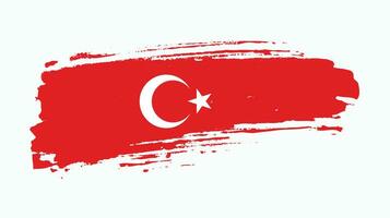 Colorful grunge effect Turkey flag vector