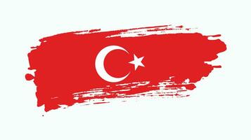 Turkey faded grunge texture flag vector