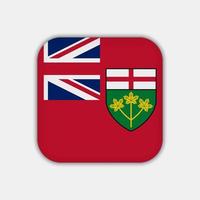 bandera de ontario, provincia de canadá. ilustración vectorial vector