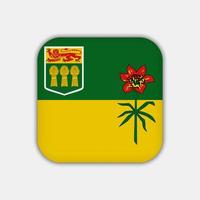 Saskatchewan flag, province of Canada. Vector illustration.