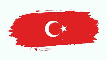 Colorful Turkey grunge flag vector