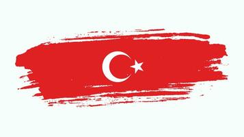 Faded grunge texture Turkey abstract flag vector