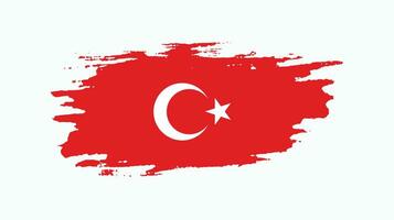 Faded grungy style Turkey flag vector