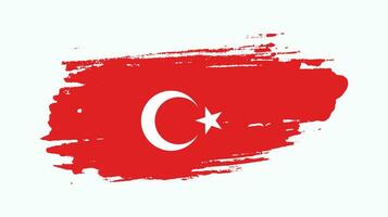 Turkey grunge flag vector