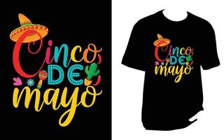 diseño de camiseta cinco de mayo vector