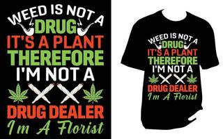 cannabis, camiseta de hierba, camiseta de marihuana vector