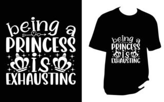 diseño de camiseta princesa bebé svg vector