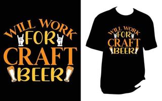 Craft Beer T Shirt vector