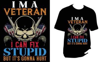 Veteran T Shirt Design vector