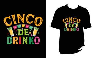 diseño de camiseta cinco de mayo vector