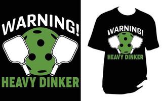 diseño de camiseta de pickleball vector