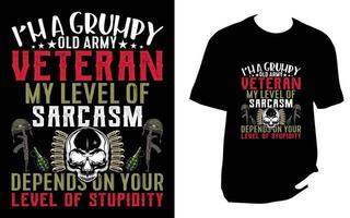 Veteran T Shirt Design vector