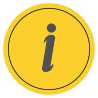 Information Round Yellow Icon vector