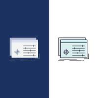 File object processing settings software Flat Color Icon Vector