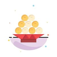 Food Fruit China Chinese Abstract Flat Color Icon Template vector